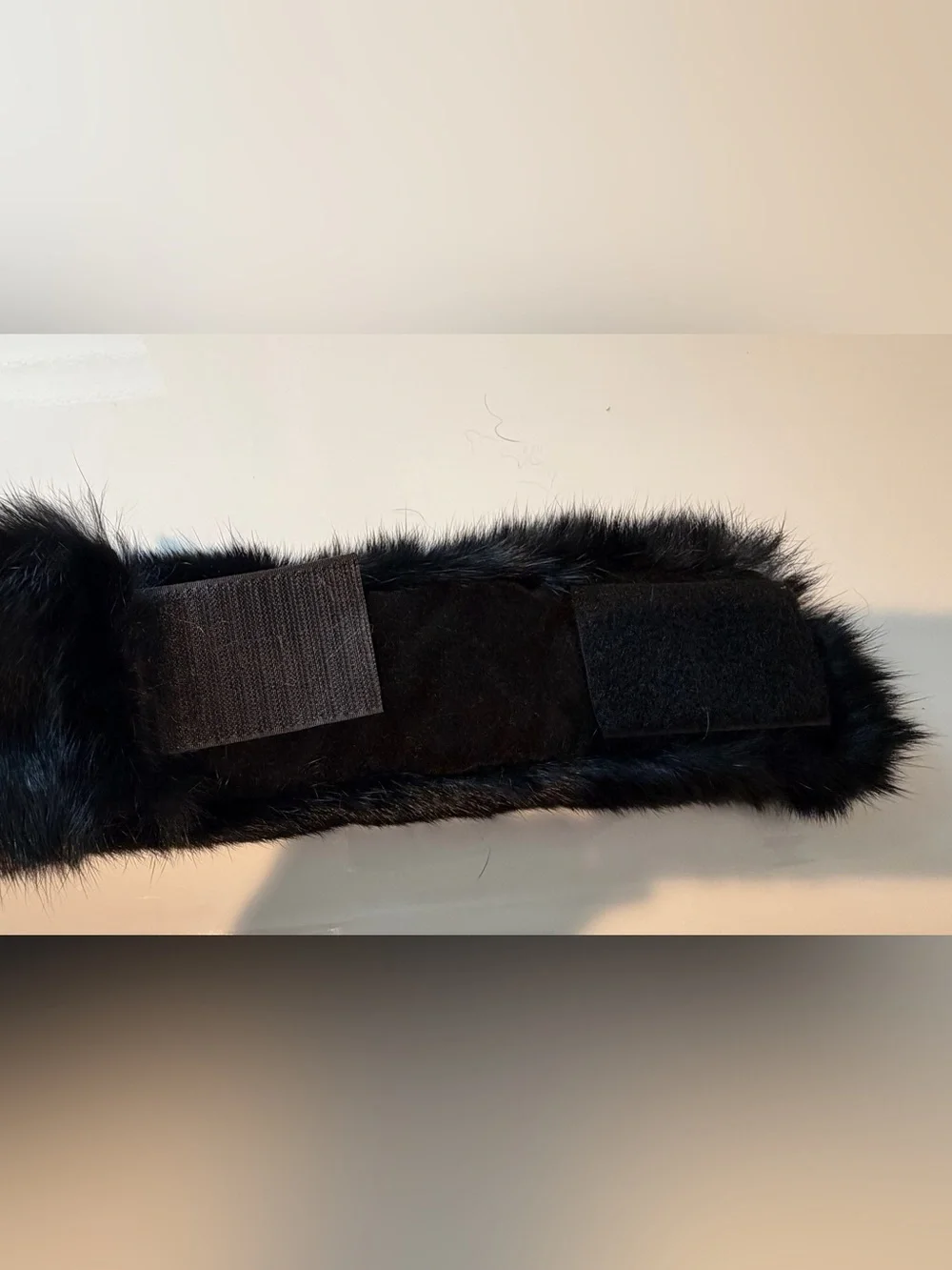 NWOT Luxury Genuine Black Rabbit Fur Headband / Ear Warmer